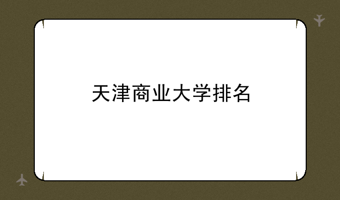 天津商业大学排名