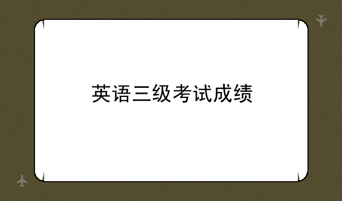 英语三级考试成绩