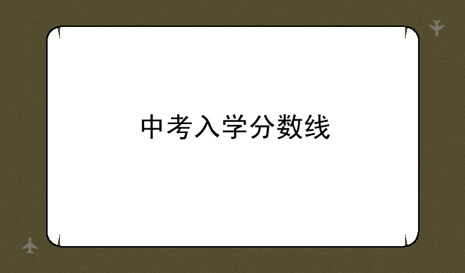 中考入学分数线