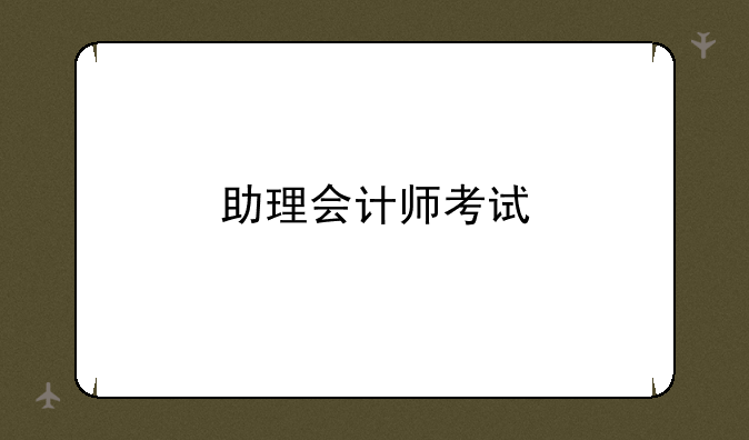 助理会计师考试