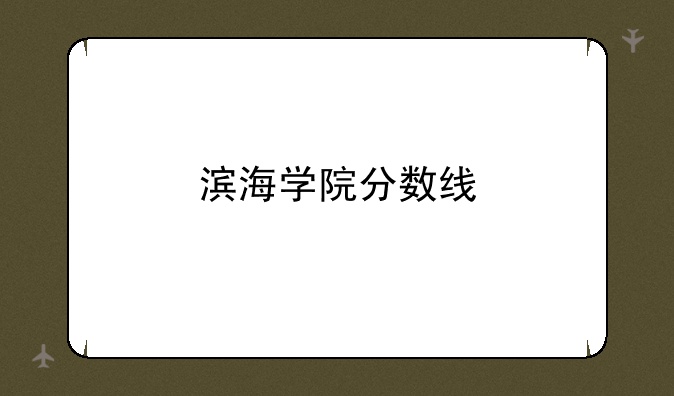 滨海学院分数线
