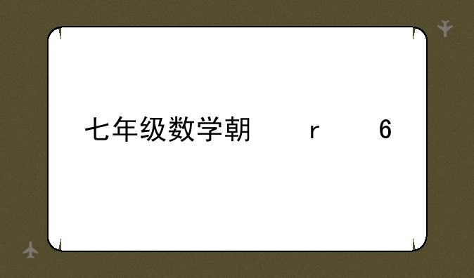 七年级数学期末卷子