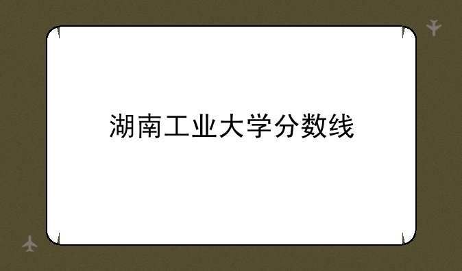 湖南工业大学分数线