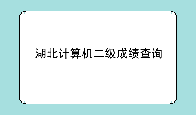 湖北计算机二级成绩查询