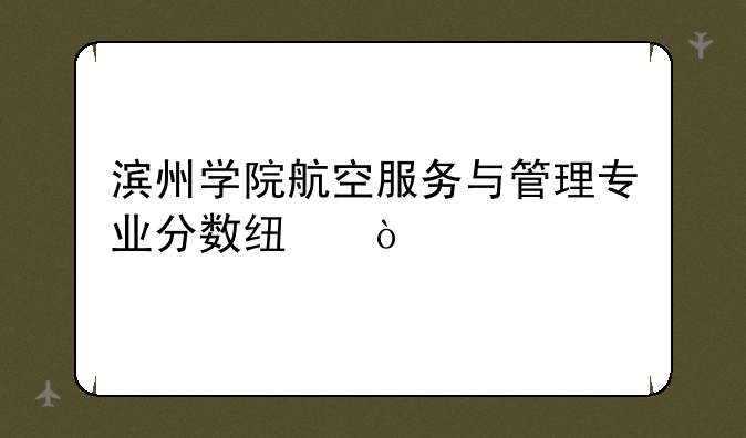 滨州学院航空服务与管理专业分数线？